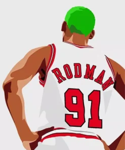 Illustration Dennis Rodman Chicago Bulls Diamond Painting
