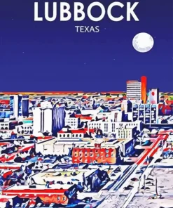 Lubbock Night Poster Diamond Painting