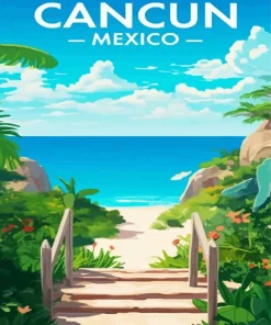 Mexico Cancun Poster Diamond Painting