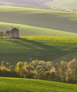 Moravia Windmill Kunkovice Diamond Painting
