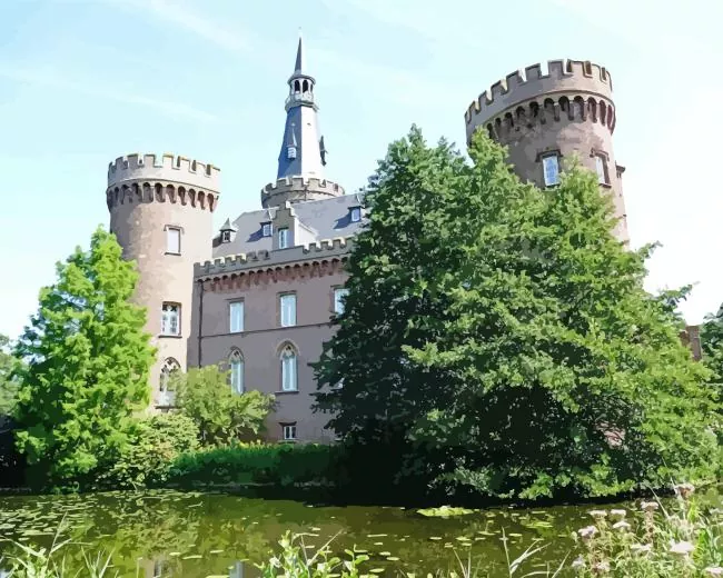 Museum Schloss Moyland castle Diamond by Numbers Museum Schloss Moyland Castle Diamond Painting