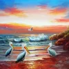Pelicans At The Beach Diamond Painting