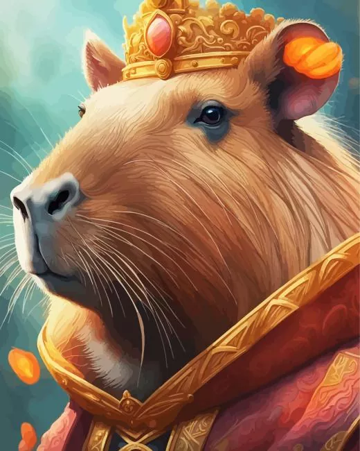 Queen Capybara Diamond Dotz Queen Capybara Diamond Painting