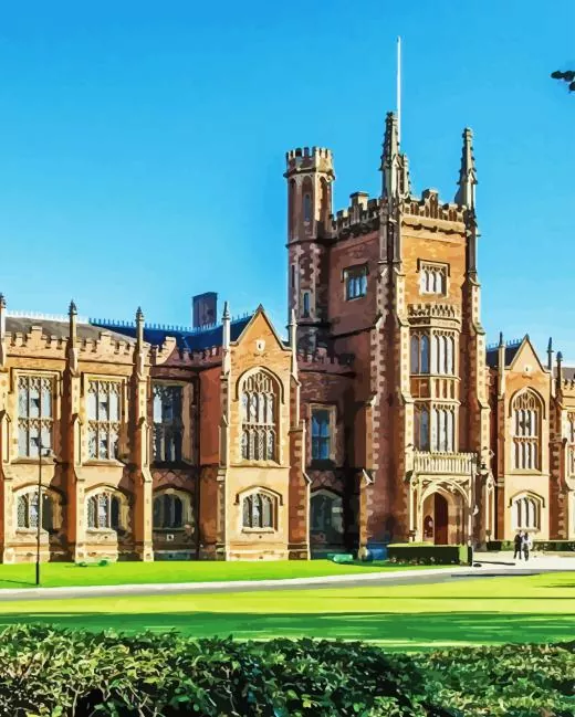 Queens university Belfast Diamond With Numbers Queens University Belfast Diamond Painting