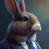 Rabbit In Suit Diamond Painting