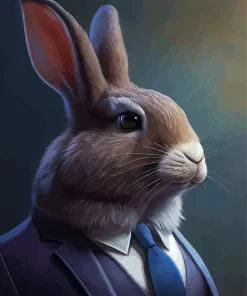 Rabbit In Suit Diamond Painting