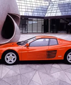 Red Classic Ferrari Car Diamond Painting