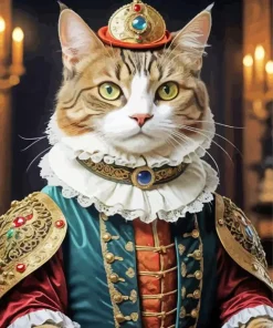 Renaissance Cat Diamond Painting