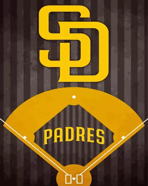 San Diego Padres Logo Diamond With Numbers San Diego Padres Logo Diamond Painting