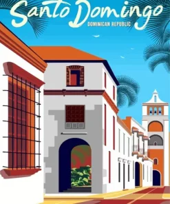 Santo Domingo Dominican Republic Poster Diamond Painting