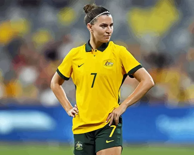 Steph Catley australian footballer Diamond By Numbers Steph Catley Australian Footballer Diamond Painting