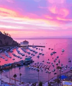 Sunset Over Catalina Island Diamond Painting