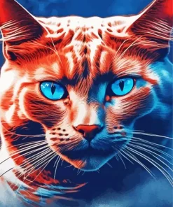 Tabby Cat Face Diamond Painting