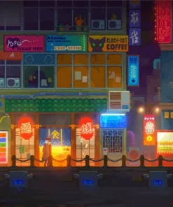 Tales Of The Neon Sea Video Game Diamond Painting