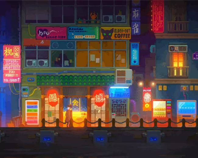 Tales of the Neon Sea video game Diamond By Numbers Tales Of The Neon Sea Video Game Diamond Painting