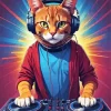 The DJ Cat Diamond Painting