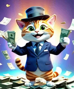 The Rich Cat Diamond Painting