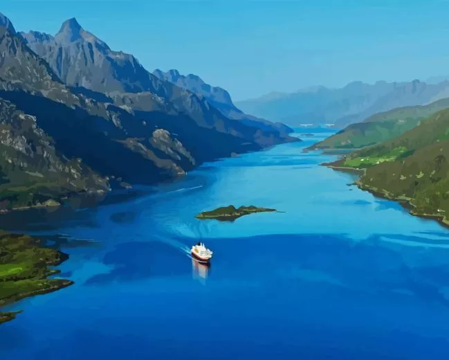 Trollfjord The Norwegian Fjords Diamond By Numbers Trollfjord The Norwegian Fjords Diamond Painting