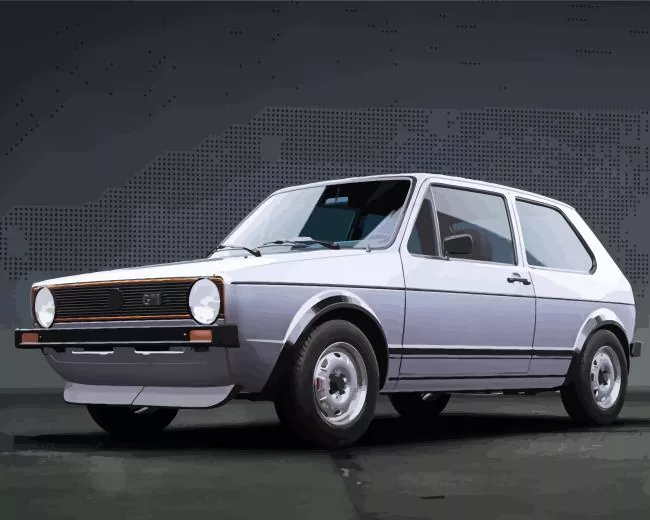 Volkswagen Golf mk1 Diamond By Numbers Volkswagen Golf Mk1 Diamond Painting