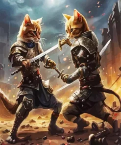 Warrior Cats Fighting Diamond Painting