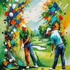 Abstract Golfers Diamond Painting