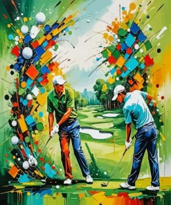 Abstract Golfers Diamond Painting