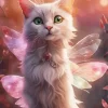 Adorable Cat And Fairy Diamond Painting
