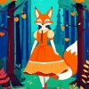 Aesthetic Fall Fox Art Diamond Painting