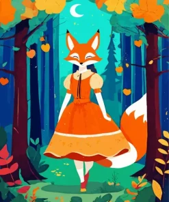 Aesthetic Fall Fox Art Diamond Painting
