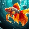 Aesthetic Fantail Goldfish Art Diamond Painting