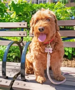 Aesthetic Golden Red Doodle Diamond Painting