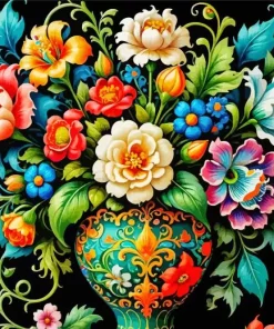 Aesthetic Rosemaling Art Diamond Painting