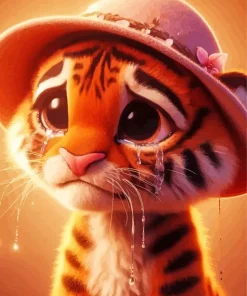 Aesthetic Sad Tiger Diamond Painting