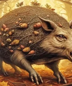 Aesthetic Scary Boar Art Diamond Painting