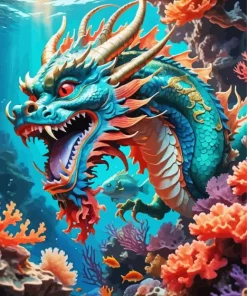 Aesthetic Sea Dragon China Art Diamond Painting