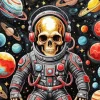 Aesthetic Skull Astronaut Diamond Painting