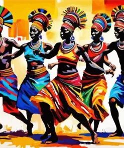 African Dancers Diamond Painting