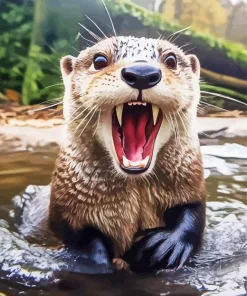 Angry Otter Diamond Painting