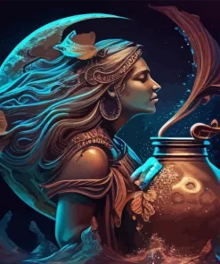 Aquarius Lady Diamond Painting