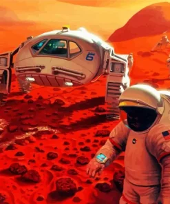 Astronaut On Mars Diamond Painting
