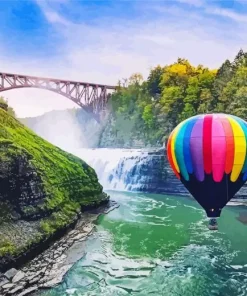 Balloons Over Niagara Falls Diamond Painting