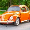 Beetle Orange Car Diamond Painting