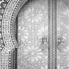 Black And White Moroccan Door Diamond Painting
