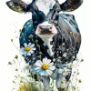 Black And White Cattle Diamond Painting