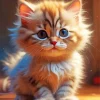 Blonde Kitten Diamond Painting