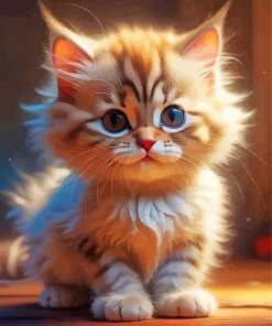 Blonde Kitten Diamond Painting