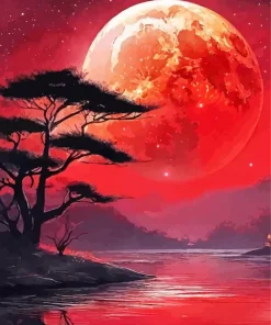 Blood Moon Art Diamond Painting