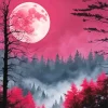 Blood Moon Forest Diamond Painting