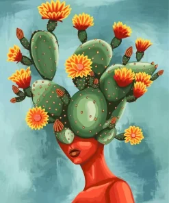Cactus Girl Diamond Painting