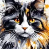 Calico Cat Long Hair Art Diamond Painting